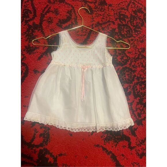 Baby Girls Lovely Vintage DRESS 3 Months Lace Embroidery - Picture 1 of 6